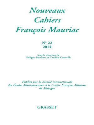cover image of Nouveaux cahiers François Mauriac n°22